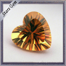 Competitive Price Golden Yellow Heart Shape Stone